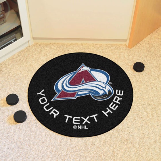 Colorado Avalanche Personalized Hockey Puck Mat