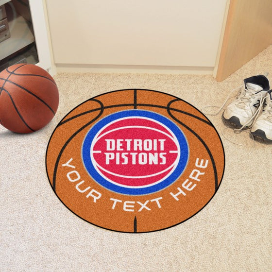 Detroit Pistons Personalized Basketball Mat