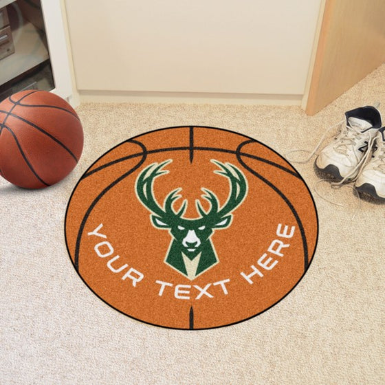 Milwaukee Bucks Personalized Basketball Mat