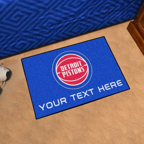 Detroit Pistons Personalized Starter Mat