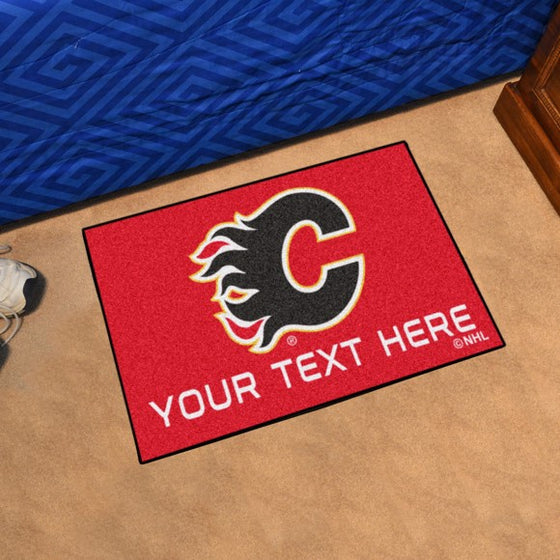 Calgary Flames Personalized Starter Mat