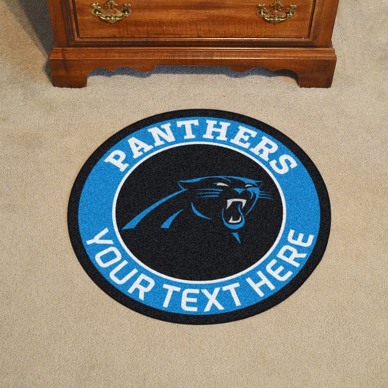 Carolina Panthers Personalized Roundel Mat