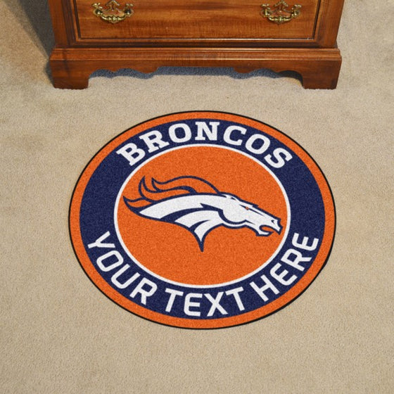 Denver Broncos Personalized Roundel Mat