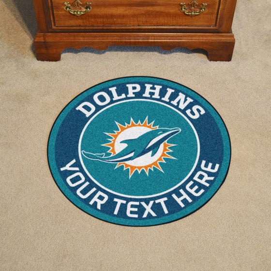 Miami Dolphins Personalized Roundel Mat