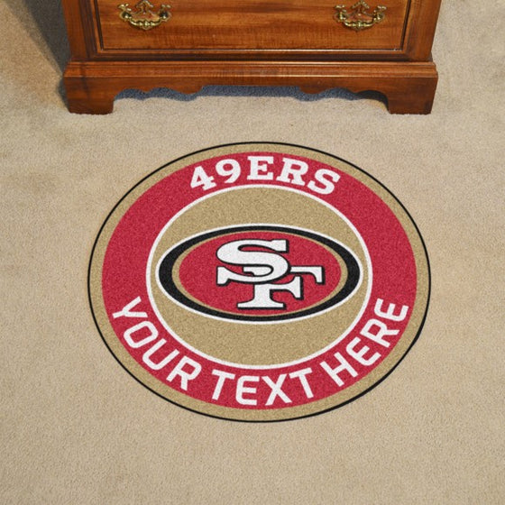 San Francisco 49ers Personalized Roundel Mat