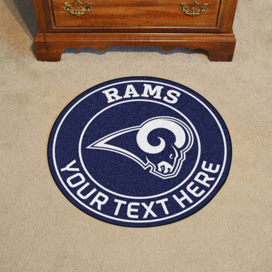 Los Angeles Rams Personalized Roundel Mat