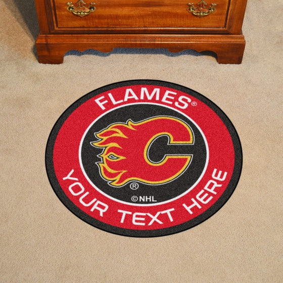 Calgary Flames Personalized Roundel Mat