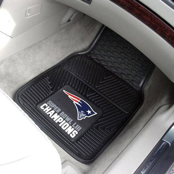 New England Patriots Super Bowl LIII Champions Vinyl Car Mat Set