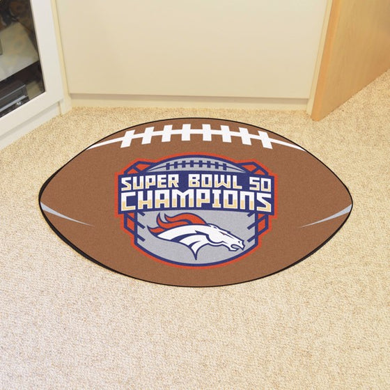 Denver Broncos Super Bowl L Champions Football Mat