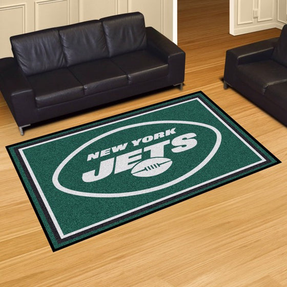 New York Jets 5'x8' Plush Rug