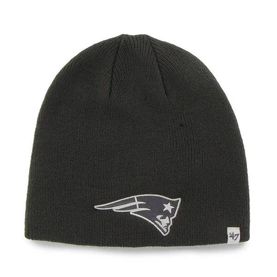 NEW ENGLAND PATRIOTS CHARCOAL BEANIE KNIT BEANIE - 757 Sports Collectibles