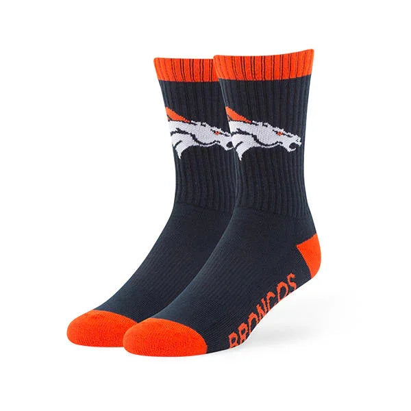 DENVER BRONCOS LIGHT NAVY BOLT 47 SPORT SOCK -L