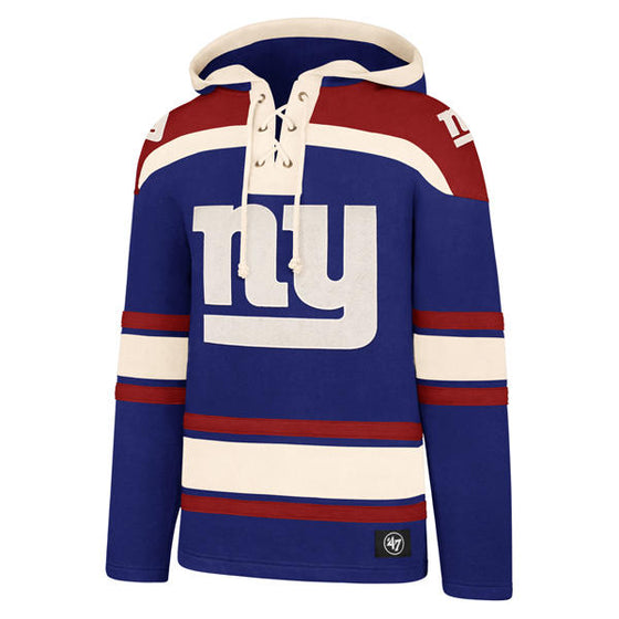 47 Brand Lacer Hoodie - Mens New York Giants Royal XL