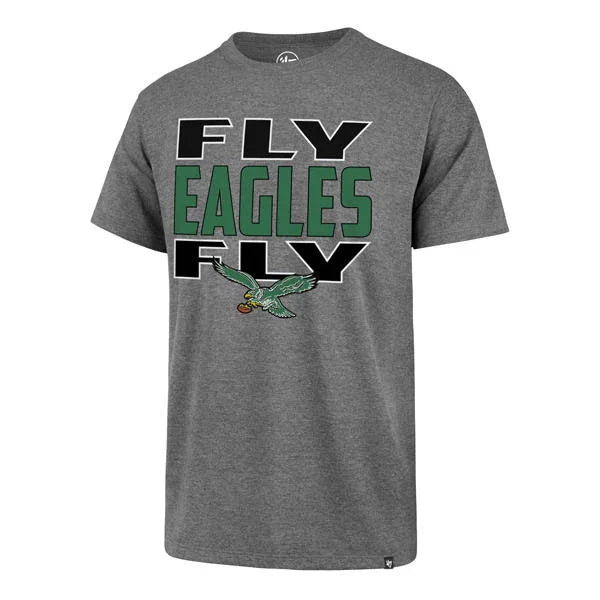 PHILADELPHIA EAGLES LEGACY SLATE GREY SLOGAN CLUB TEE MENS - M