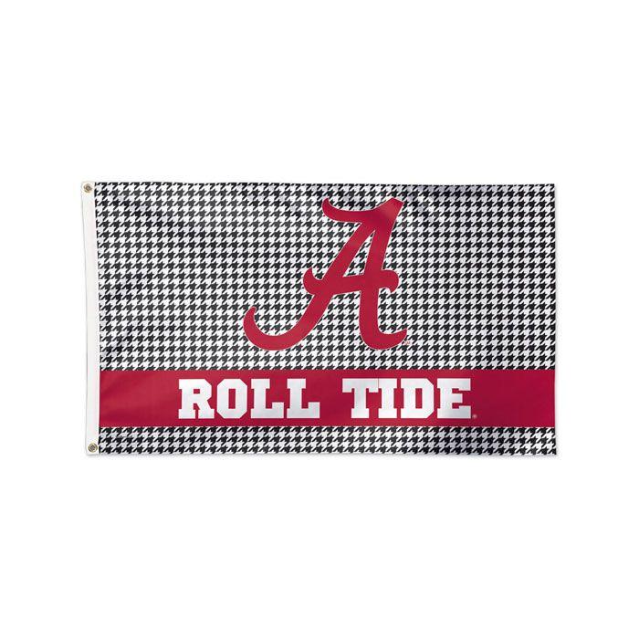 ALABAMA CRIMSON TIDE /HOUNDSTOOTH FLAG - DELUXE 3' X 5'