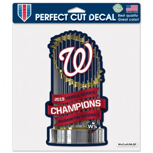 Washington Nationals 2019 World Series Champions PERFECT CUT COLOR DECAL 8" X 8"
