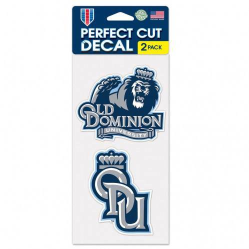 NCAA Old Dominion University ODU Monarchs 2 pack 4x4 Decals - 757 Sports Collectibles