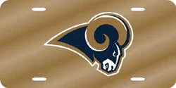 St. Louis Rams License Plate Laser Cut Gold