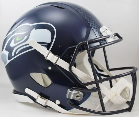 Seattle Seahawks Speed Football Helmet <B>Matte Navy</B>