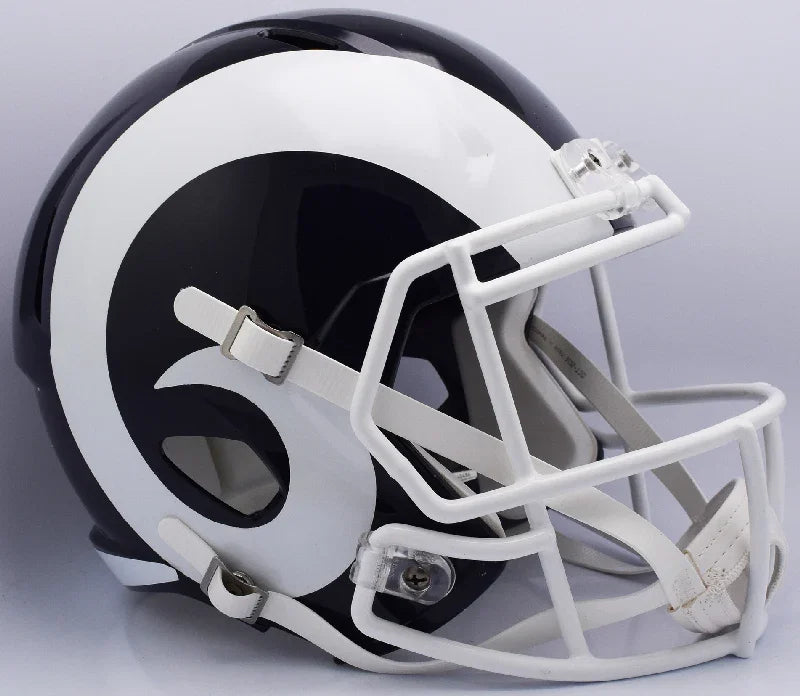 Los Angeles Rams Speed Replica Football Helmet <B>White Horn</B>
