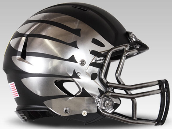 Oregon Ducks Speed Football Helmet <B>Black Eclipse Discontinued</B>