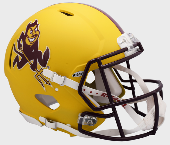 Arizona State Sun Devils Speed Football Helmet <B>Flat Yellow Sparky</B>