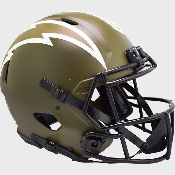 Los Angeles Chargers Speed Football Helmet <B>SALUTE TO SERVICE</B>