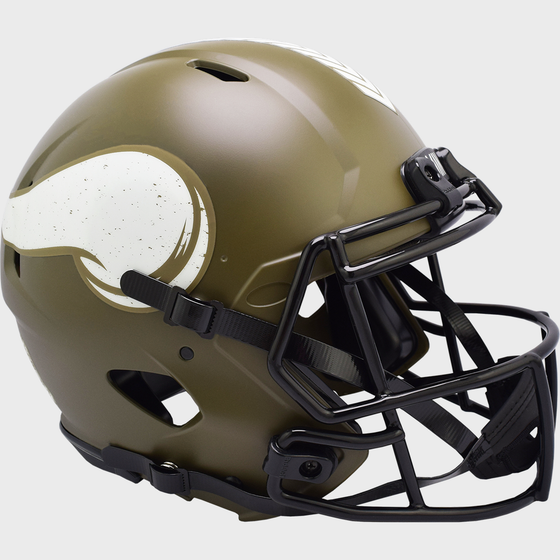 Minnesota Vikings Speed Football Helmet <B>SALUTE TO SERVICE</B>
