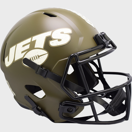 New York Jets Speed Replica Football Helmet <B>SALUTE TO SERVICE</B>