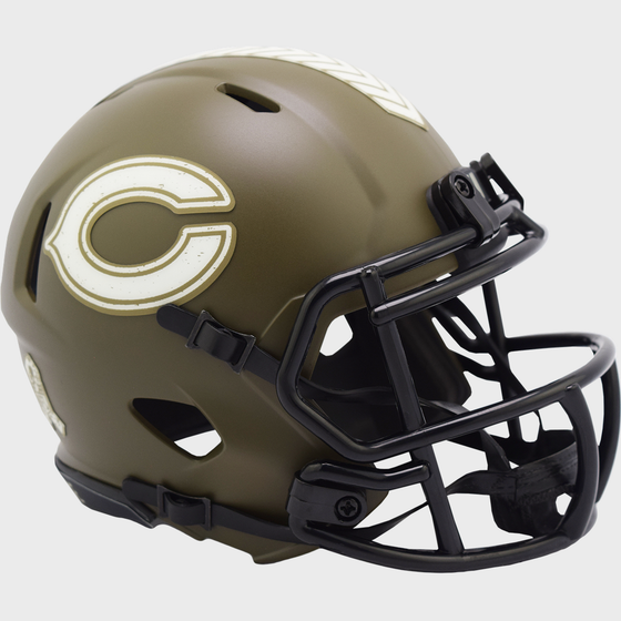 Chicago Bears NFL Mini Speed Football Helmet <B>SALUTE TO SERVICE</B>