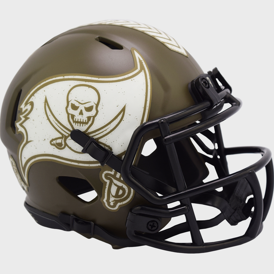 Tampa Bay Buccaneers NFL Mini Speed Football Helmet <B>SALUTE TO SERVICE</B>