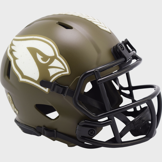 Arizona Cardinals NFL Mini Speed Football Helmet <B>SALUTE TO SERVICE</B>