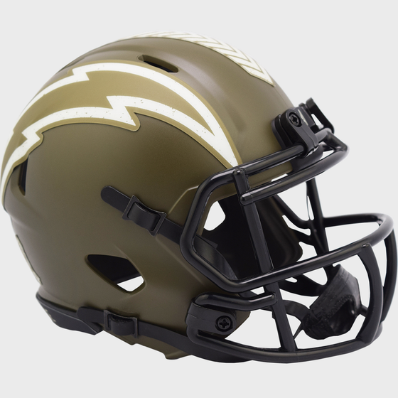 Los Angeles Chargers NFL Mini Speed Football Helmet <B>SALUTE TO SERVICE</B>