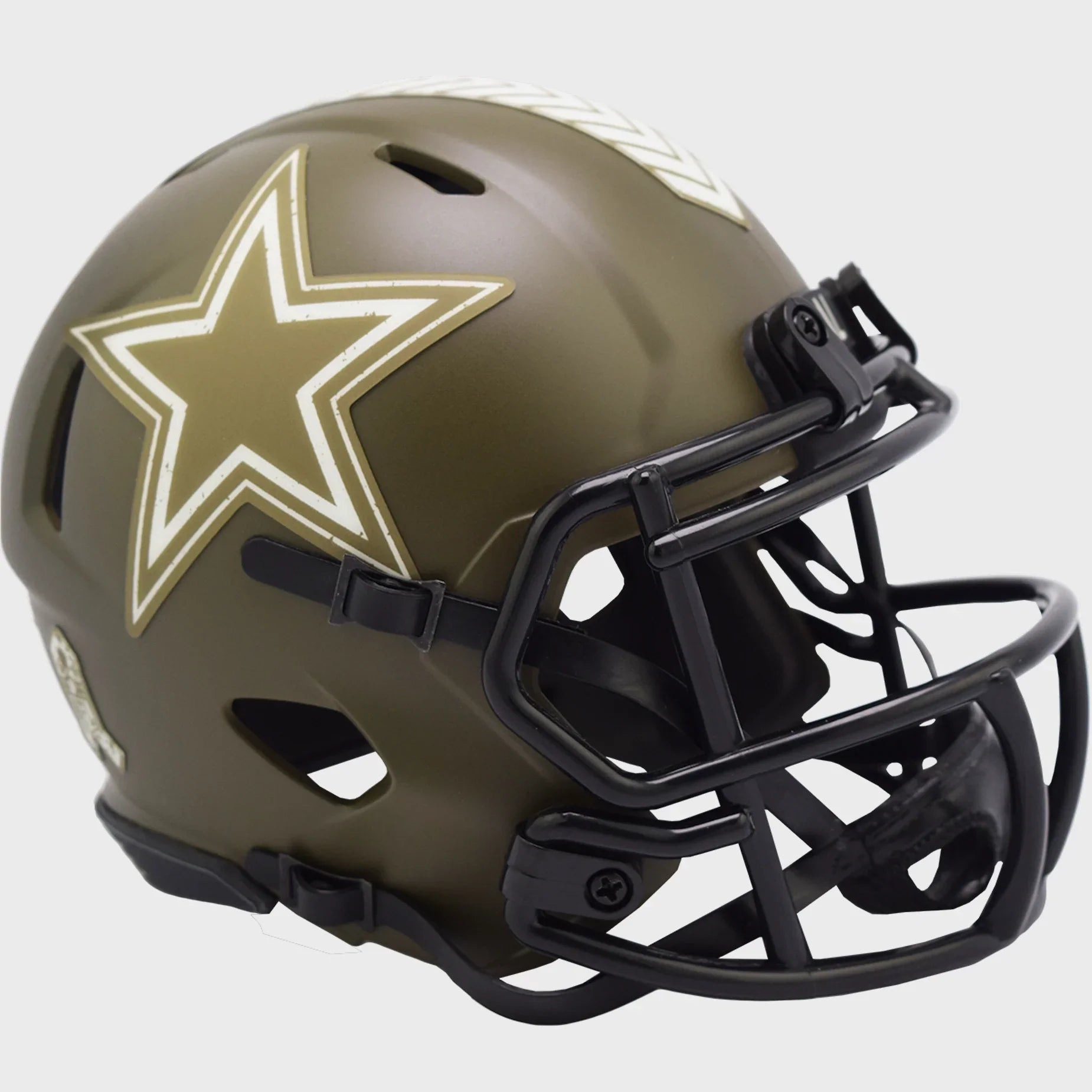 Dallas Cowboys NFL Mini Speed Football Helmet <B>SALUTE TO SERVICE</B>