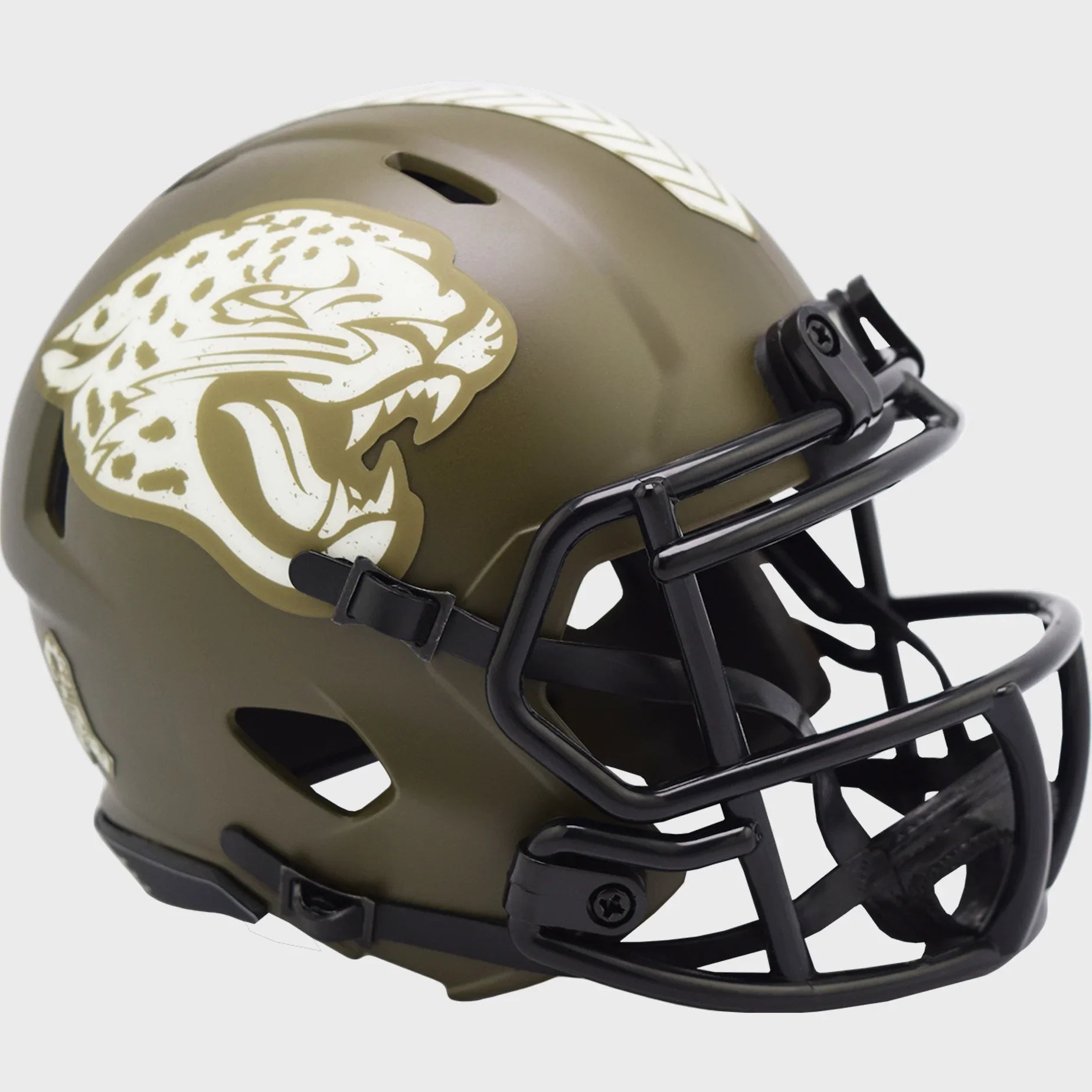 Jacksonville Jaguars NFL Mini Speed Football Helmet <B>SALUTE TO SERVICE</B>