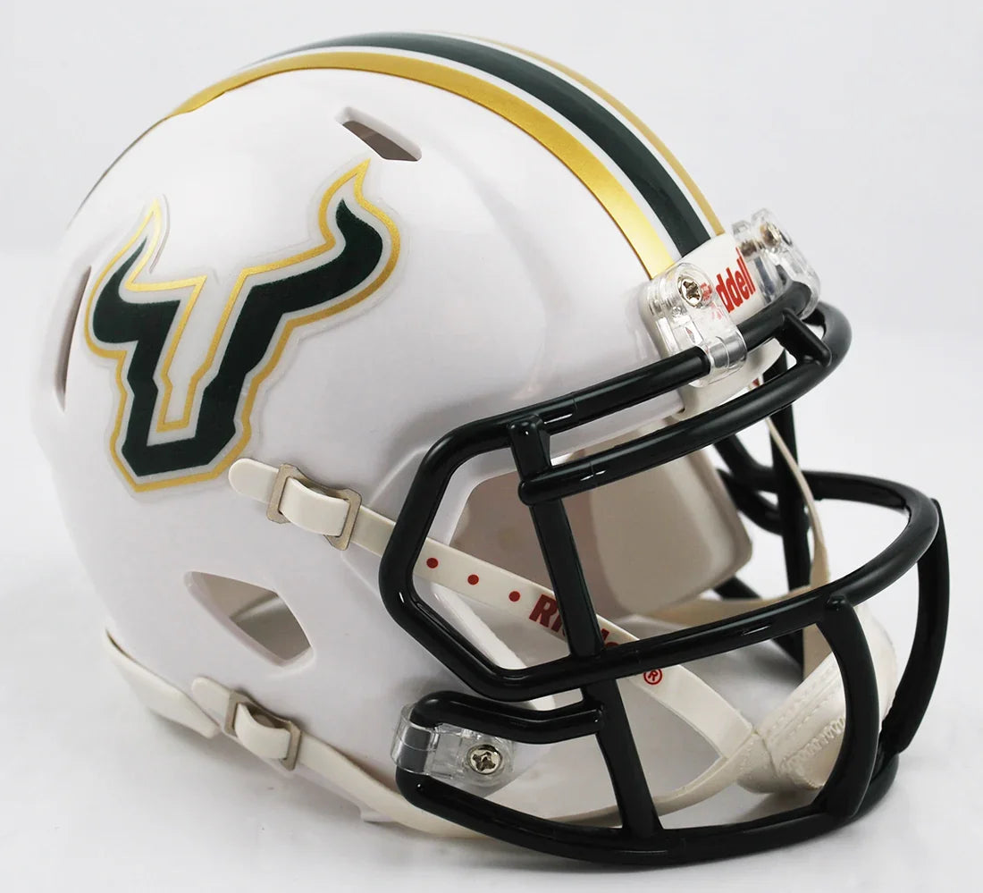 South Florida Bulls NCAA Mini Speed Football Helmet <B>White</B>