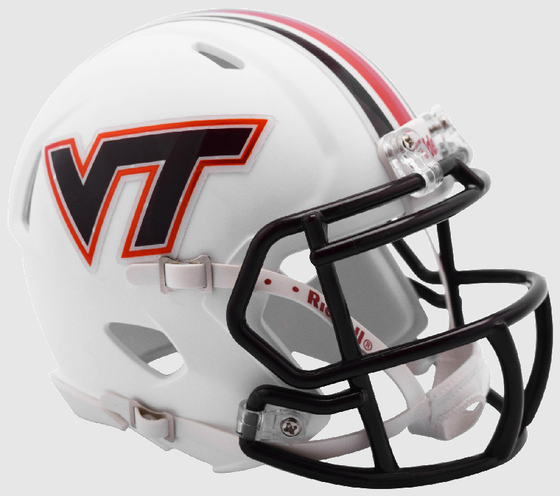 Virginia Tech Hokies NCAA Mini Speed Football Helmet <B>Matte White</B>