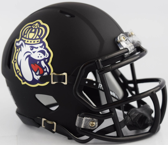 James Madison Dukes NCAA Mini Speed Football Helmet <B>2018 Matte Black</B>