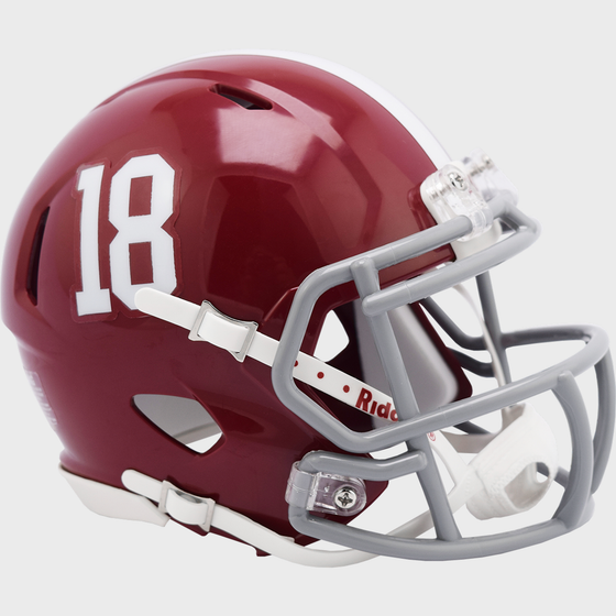 Alabama Crimson Tide NCAA Mini Speed Football Helmet #18 <B>NEW 2021</B>