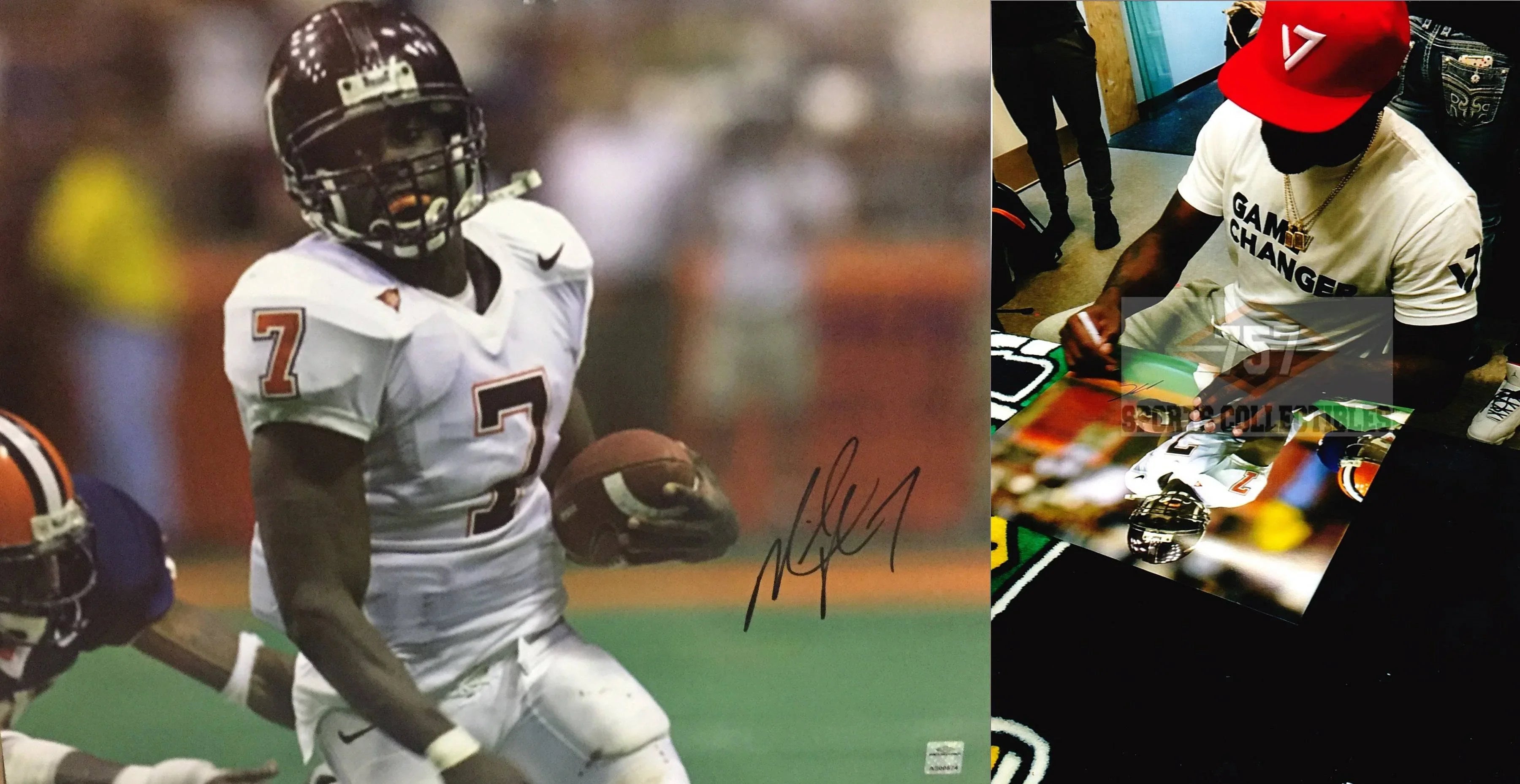 Virginia Tech Hokies Michael Vick Signed Autographed 16x20 Photo (JSA PSA Pass) 757 COA - 757 Sports Collectibles