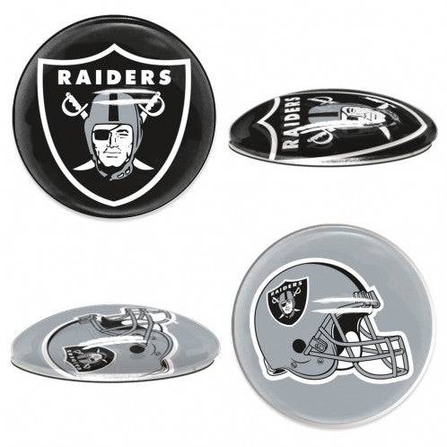 Oakland Raiders Sports Dotts (1" Round Domed Glass Magnet Set) - 757 Sports Collectibles