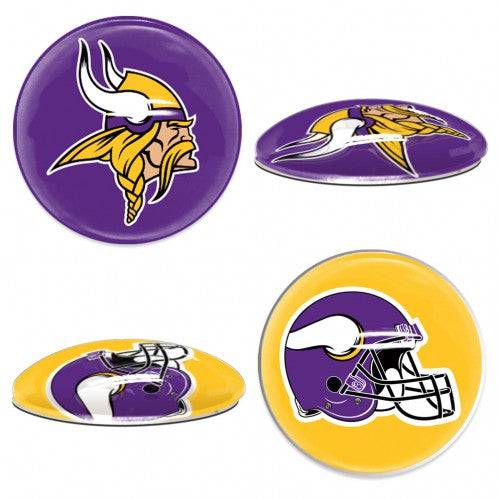 Minnesota Vikings Sports Dots (1" Round Domed Glass Magnet Set) - 757 Sports Collectibles