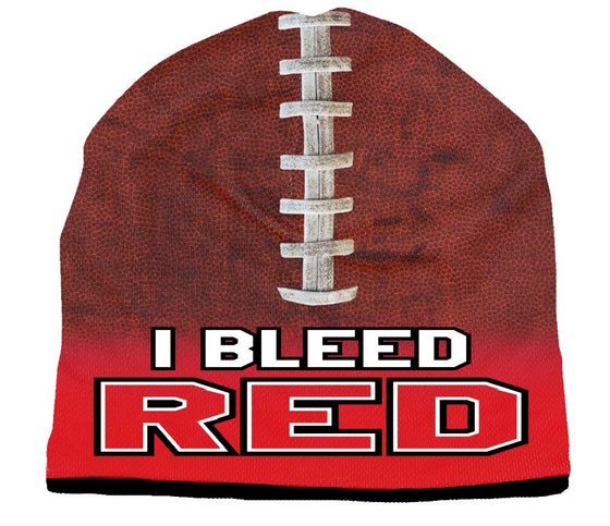 I Bleed Beanie - Sublimated Football - Red (CDG) - 757 Sports Collectibles