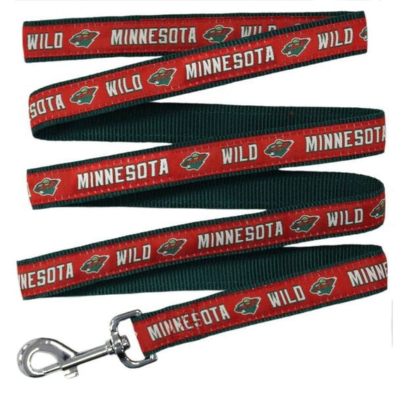 Minnesota Wild Dog Collar and Leash �������� RIBBON Pets First - 757 Sports Collectibles