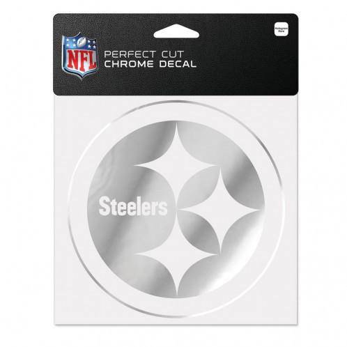 NFL Pittsburgh Steelers 6x6 Perfect Cut Decal - Chrome - 757 Sports Collectibles