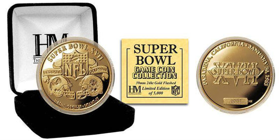 Super Bowl XVII 24kt Gold Flip Coin - 757 Sports Collectibles