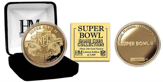 Super Bowl II 24kt Gold Flip Coin - 757 Sports Collectibles