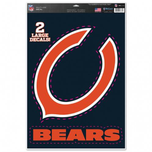 Chicago Bears Multi Use Large Decals (2 Pack) Indoor/Outdoor Repositionable - 757 Sports Collectibles