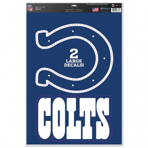 Indianapolis Colts Multi Use Large Decals (2 Pack) Indoor/Outdoor Repositionable - 757 Sports Collectibles