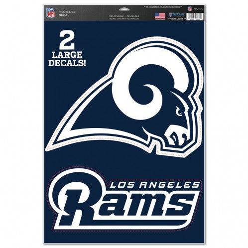 Los Angeles Rams Multi Use Large Decals (2 Pack) Indoor/Outdoor Repositionable - 757 Sports Collectibles